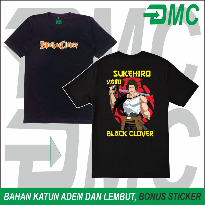 Baju Kaos Anime Black Clover Yami Sukehiro Kaos Anime Kaos Black Clover
