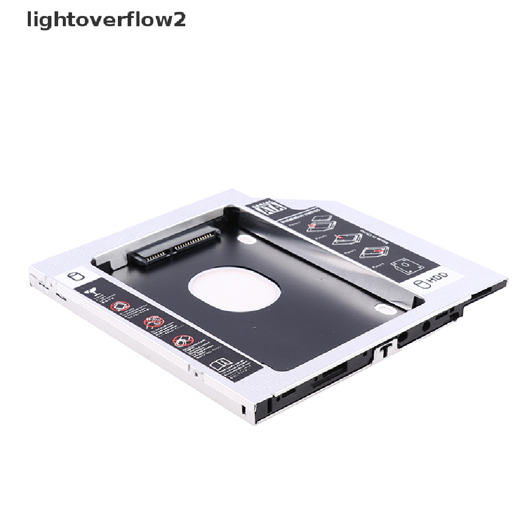 (lightoverflow2) Casing Hardisk HDD Caddy 2nd SATA 3.0 9.5mm Untuk Laptop