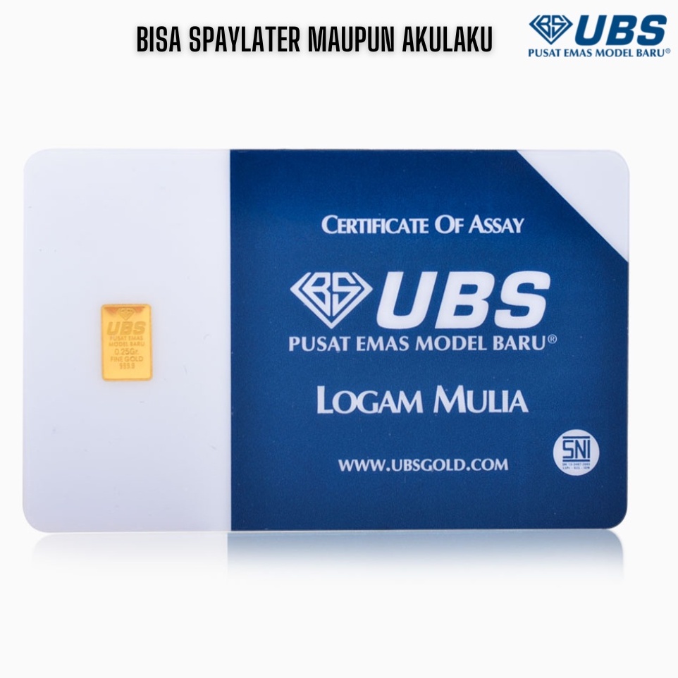 0.25gr UBS baru bisa spayleter