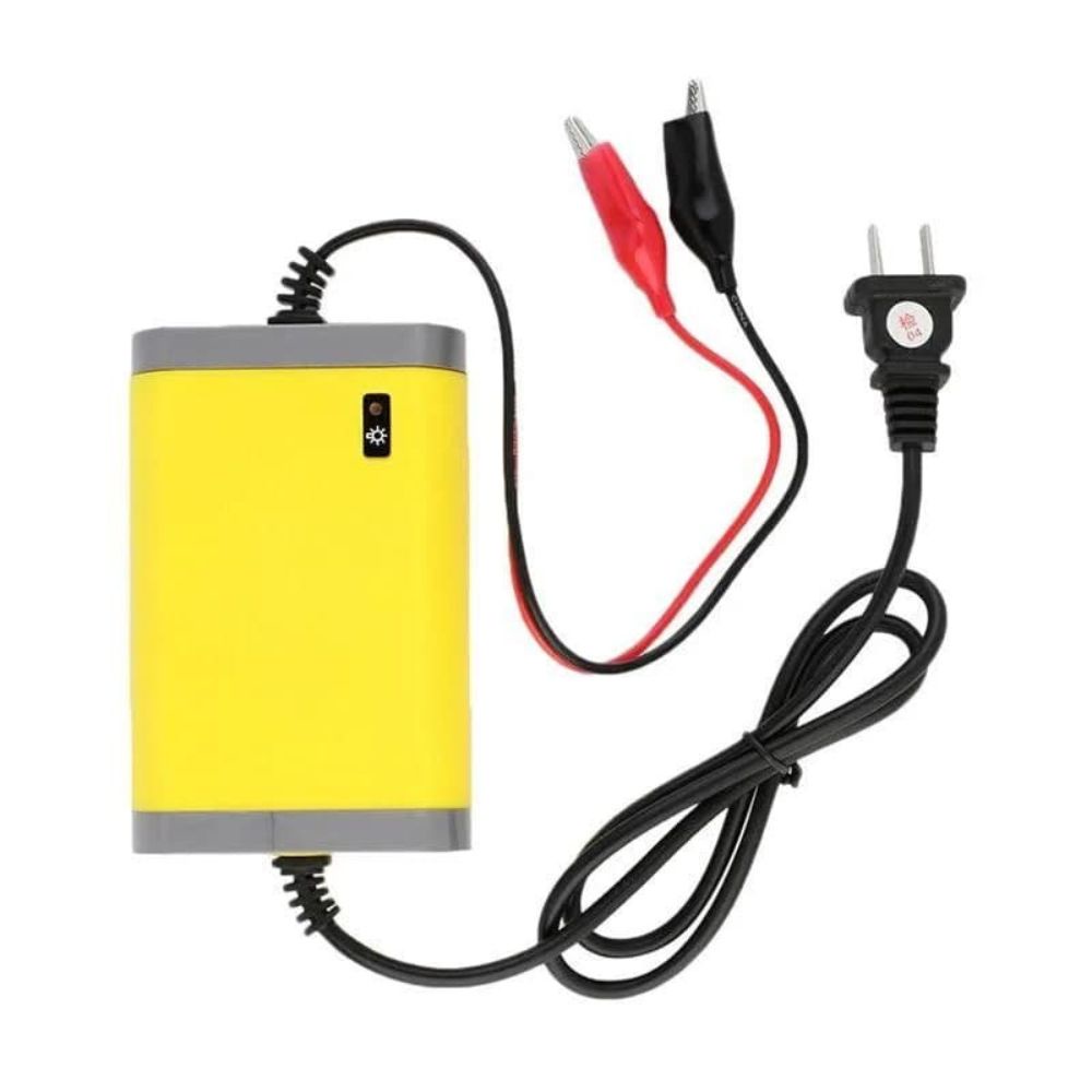 MARKETBIX Charger Aki Motor Mobil Carger Cas 12V 2A Kuning cas aki mobil