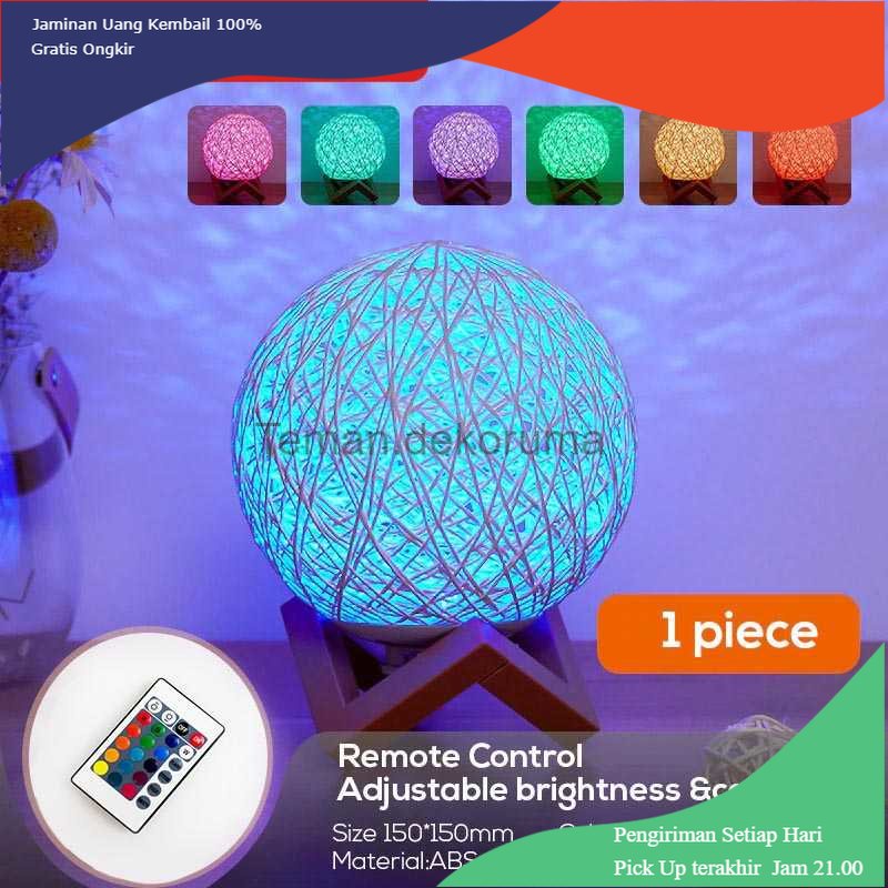 TD - DAP MShadow Lampu Tidur LED Dekorasi Bola Sepak Takraw 15 cm - XD090