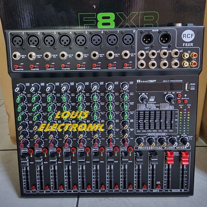 Mixer Audio RCF F8XR F8 XR 8 Channel USB Bluetooth 99 DSP