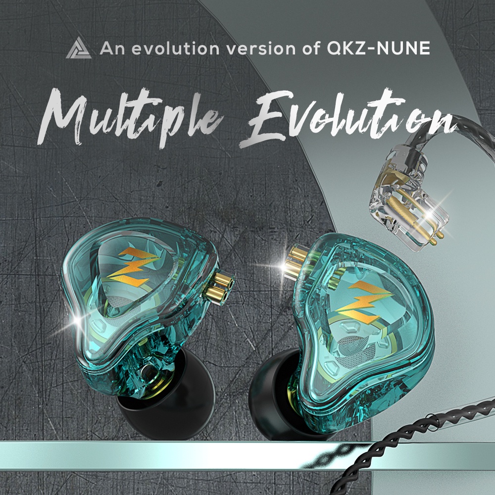 Qkz NUNE Headset Earphone Kabel Stereo HiFi Noise Canceling Dengan Mic Untuk Olahraga