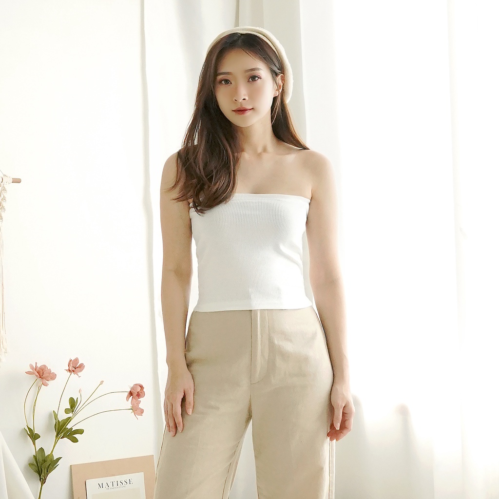 Korean Kemben Knit Crop Basic Kemben Wanita 234