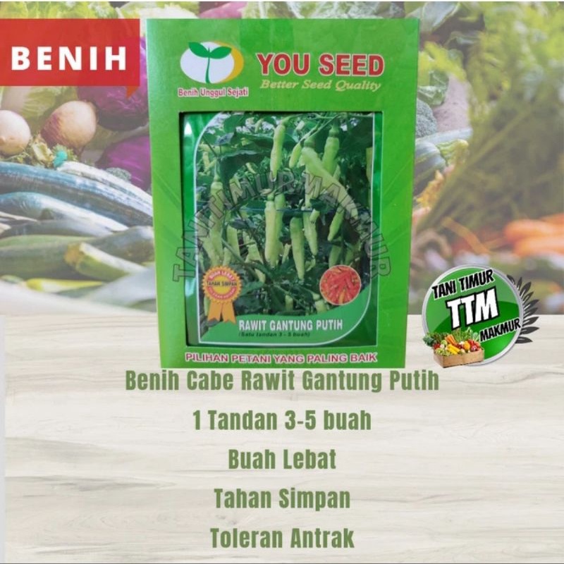 BENIH CABE RAWIT GANTUNG PUTIH, NETTO 10 GRAM