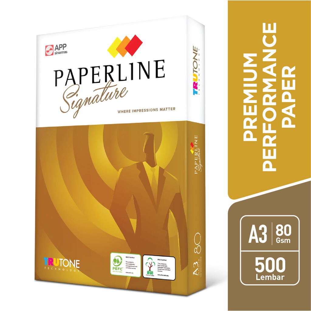 

Paperline Signature Kertas Print & Fotocopy 80 A3 - PPS PC 80 A3G