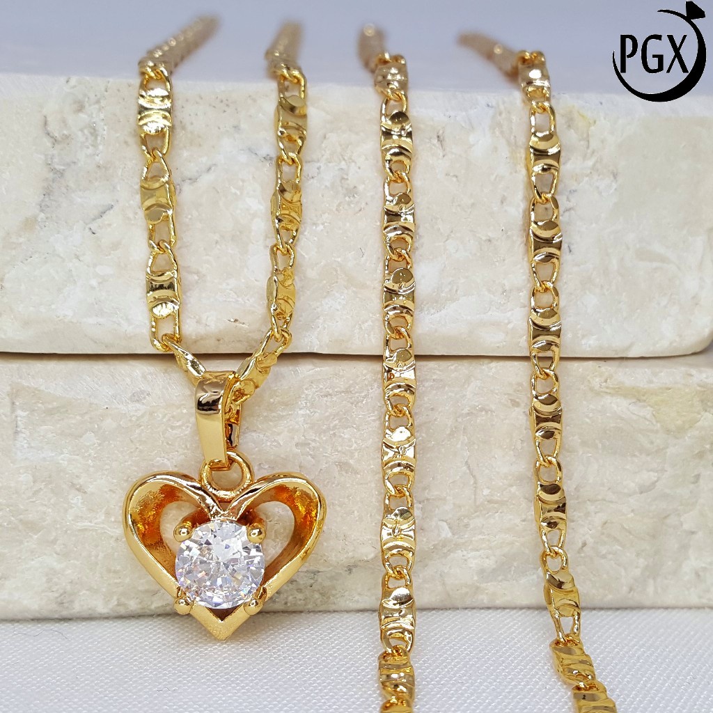 PGX Kalung Wanita Xuping Aksesoris Fashion Perhiasan Lapis Emas XD146