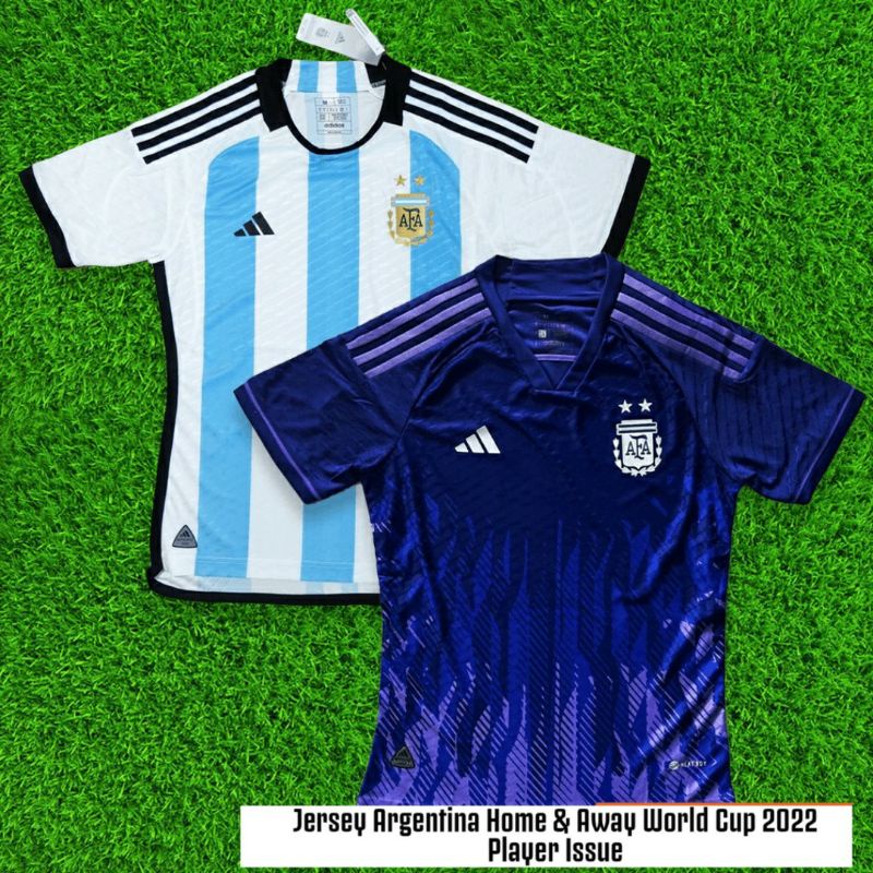Jersey Argentina Home Away Player Issue Piala Dunia 2022