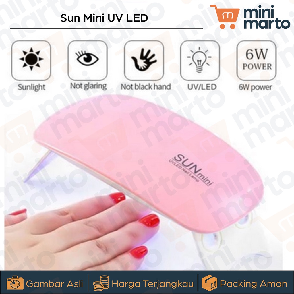 Sun Mini UV LED Mesin Pengering Nail Gel Kuku Palsu Nail Art Mini Portable - Minimarto