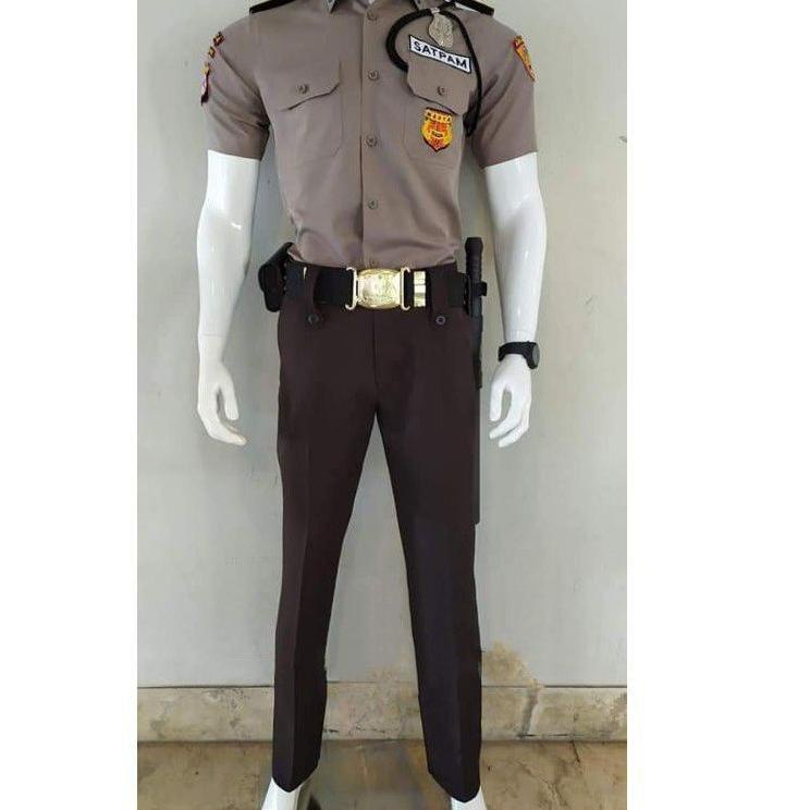 Best Product SERAGAM SATPAM SECURITY BARU TERBARU PDH PDL WARNA COKLAT BAJU SERAGAM SETELAN STELAN S