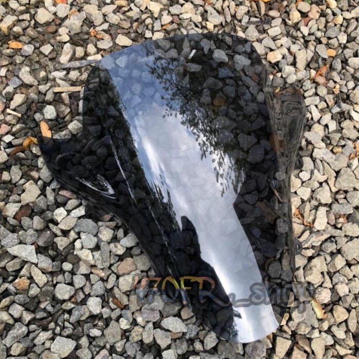 winsil pcx 160 .windshield / visor honda pcx 160 tanpa lobang plat - hitam smoke