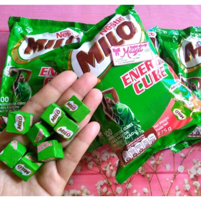 

Milo cube isi 100pc coklat permen cemilan anak sehat susu milo enak halal