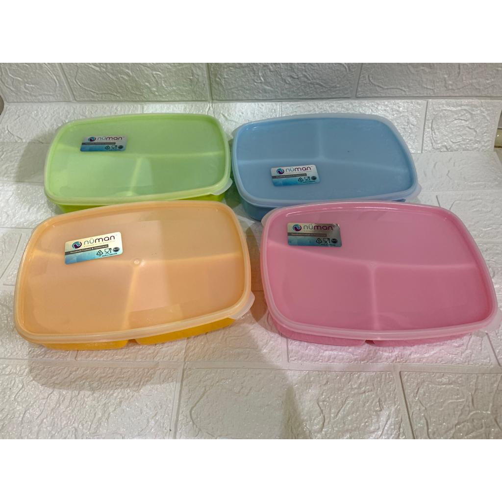 Numan lunch box kotak bekal makan kotak makan anti tumpah sekat 4