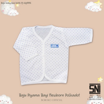 BOBOKO Baju Piyama Bayi Love Newborn Polkadot 0-3 bulan
