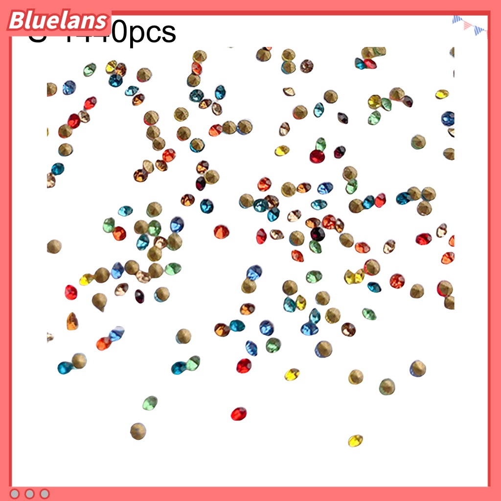 (In Stock) Kacamata Hitam Lensa Warna Warni ♡1440pcs / Kantong Berlian Imitasi Bulat Kecil Ringan Untuk Dekorasi Nail Art DIY