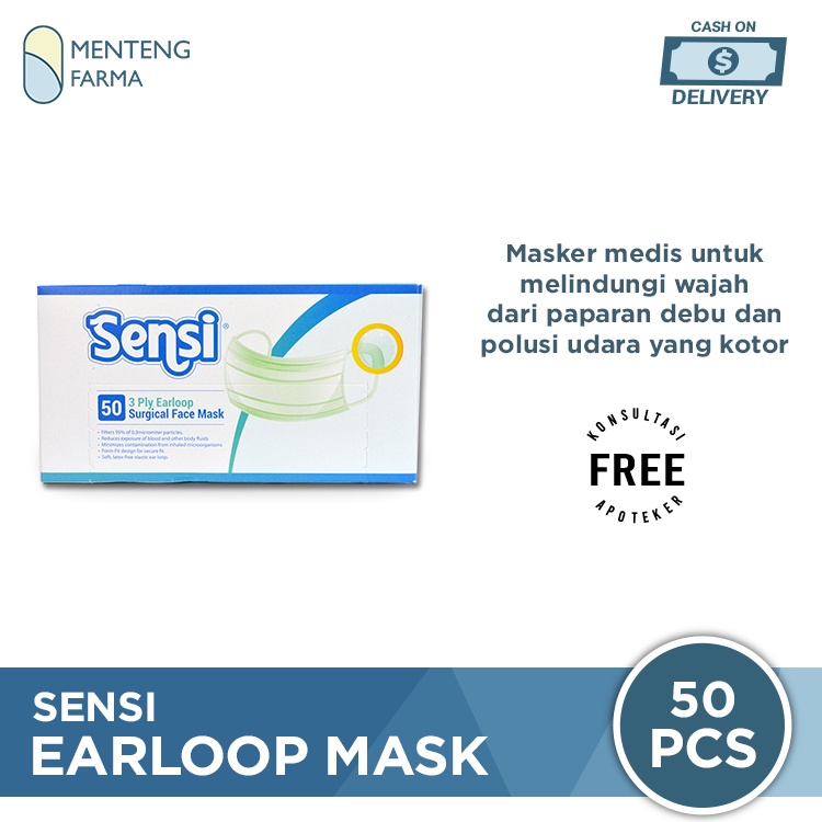 Sensi Mask Earloop Dus Isi 50 Masker