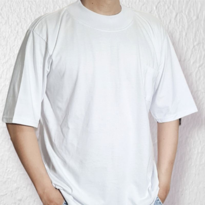 KAOS OVERSIZE HIGH NECK raglan pocket / oversize polos unisex