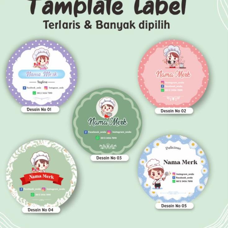 

ㄴ Cetak label stiker makanan/kue/jajanan lembaran a3+ full warna ∞