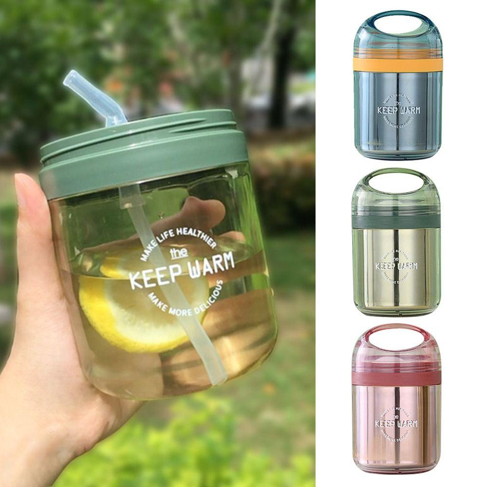 Preva Lunch Box Microwavable Untuk Pelajar Pekerja Kantor Dengan Sendok Makanan Thermal Jar