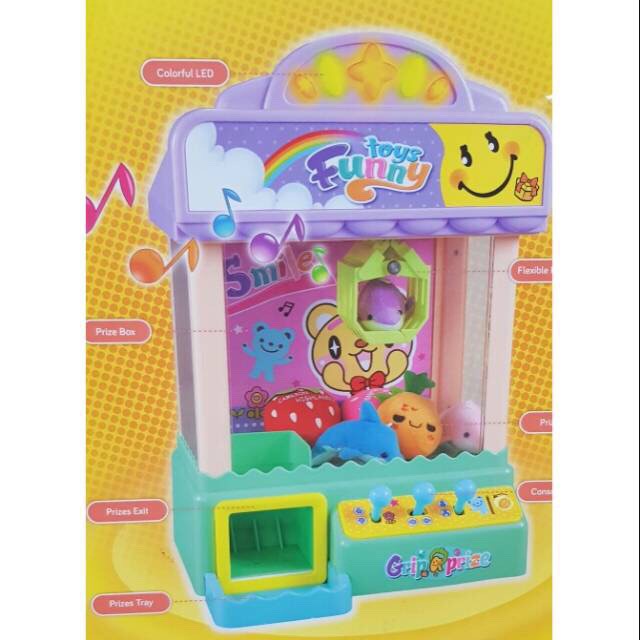 HZ Mainan Anak Candy Graber / Doll Grib / Joy Claw Machine / Mesin Capit Boneka / Claw Machine Game