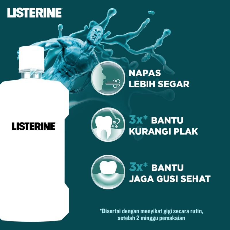 LISTERINE Cool Mint Antiseptic Mouthwash / Obat Kumur Antiseptik - 250ml