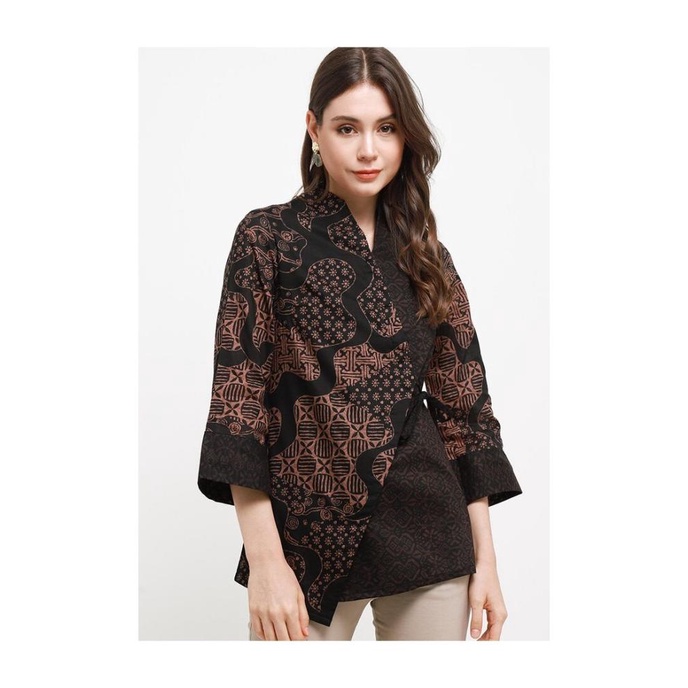 Arjuna Weda Blouse Batik Tambal 2 - Hitam