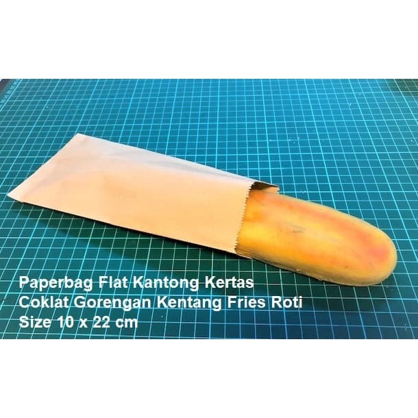 

Paperbag Flat Kantong Kertas Coklat Gorengan Kentang Fries Roti