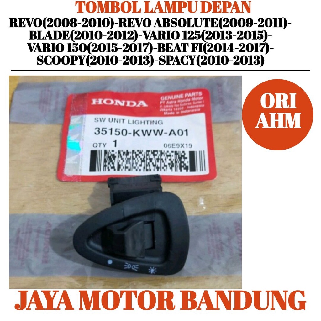 TOMBOL LAMPU DEPAN REVO(2008-2010)-REVO ABSOLUTE(2009-2011)-BLADE(2010-2012)-VARIO 125(2013-2015)-VA