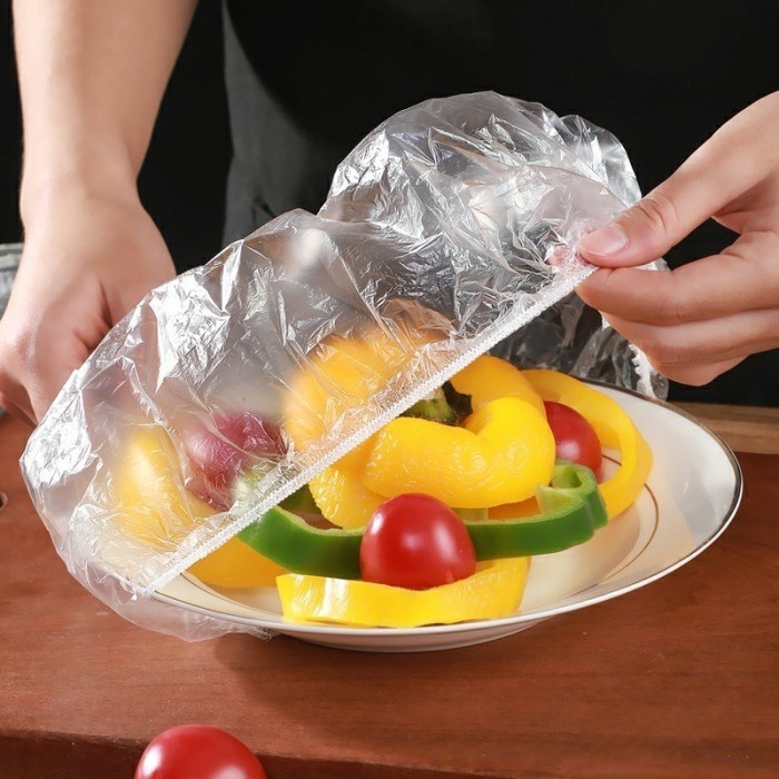 EM 80 Pcs Karet Plastik Penutup Makanan Buah Atau Food Plastic Wrap