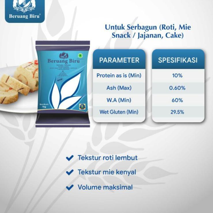 

Belanja Nyaman--Tepung Terigu Sriboga Beruang Biru 1kg
