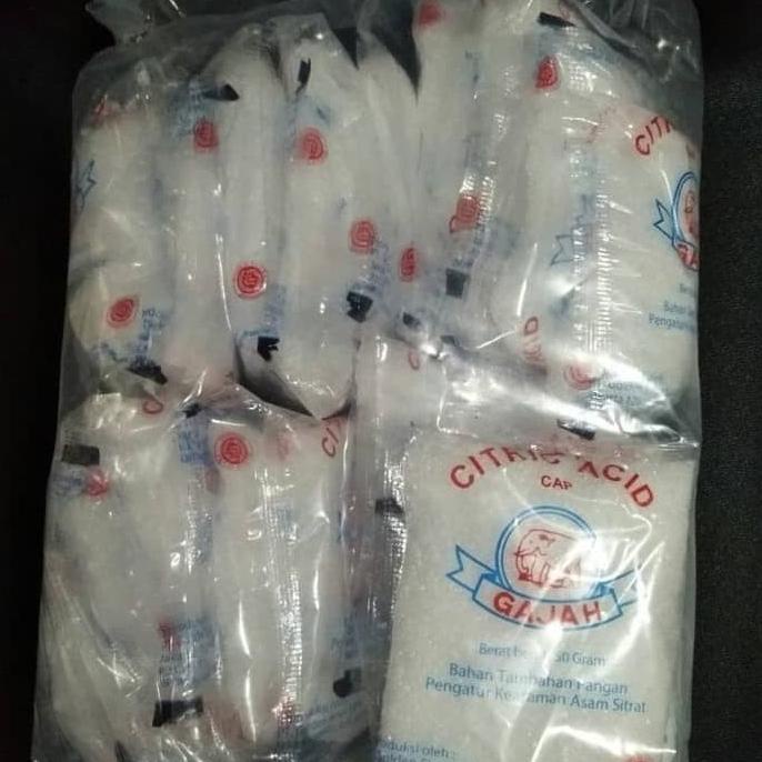 

[BISA COD] Citrid Acid ( Citrun ) Cap Gajah Kemasan 48 gr x 20 sachet