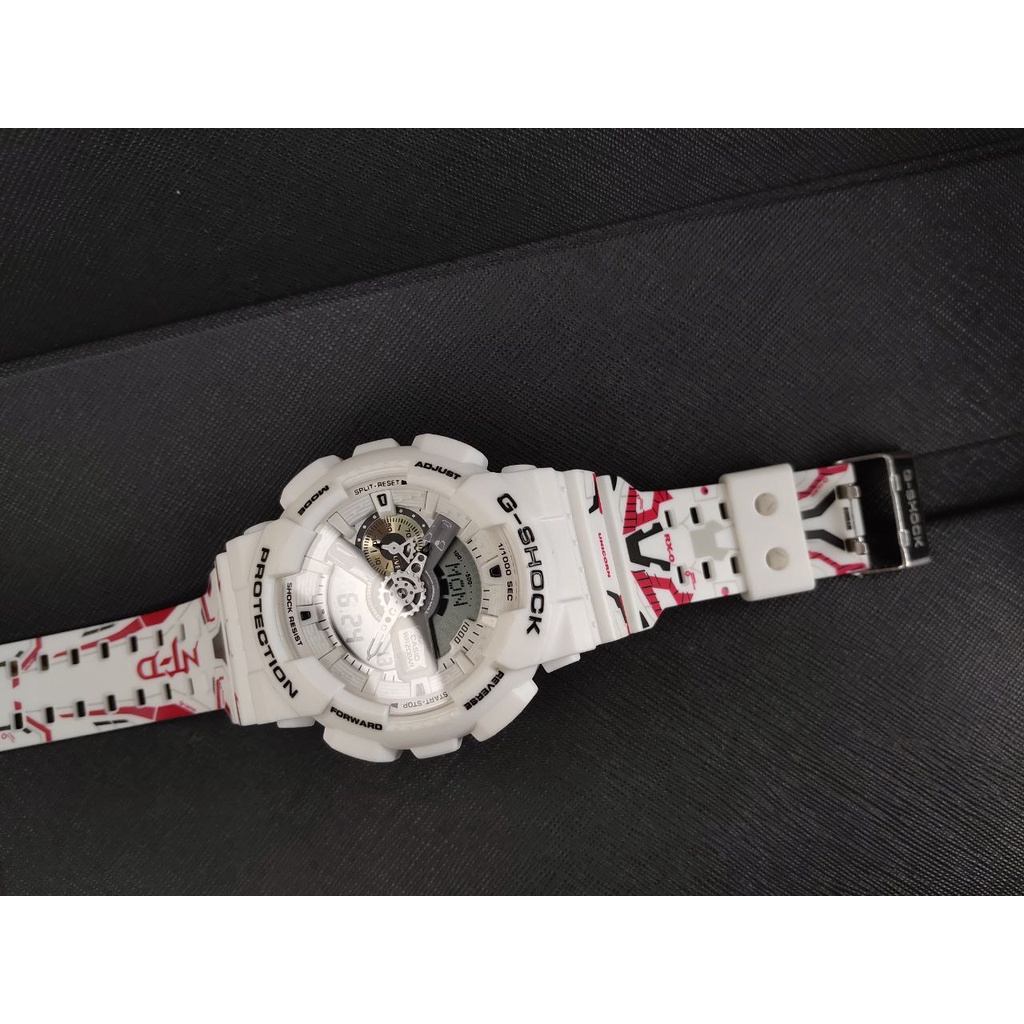Casio G-Shock X Gundam’s 40th Anniversary Jam Tangan Anime G Shock GA-110MW-7APRGD-RX-0 Unicorn GA110 Autolight