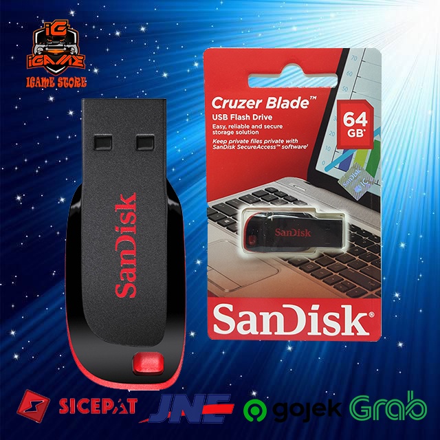 Flashdisk Sandisk 64GB / 32GB / 16GB / 8GB  NAMPOLL