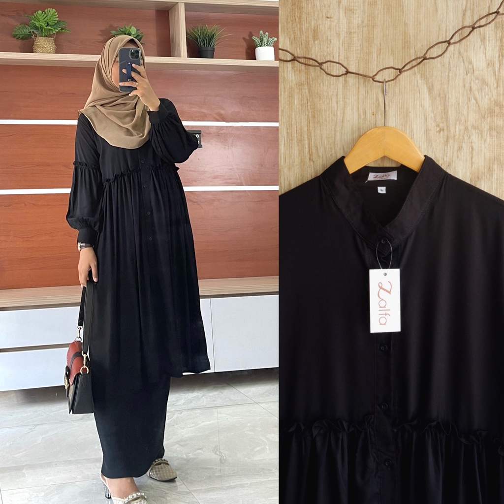 PROMO TERBARU BESTPROMO ANGGUN tunik by ZALFA OUTFIT / Baju Atasan Wanita muslim Tunik basic polos