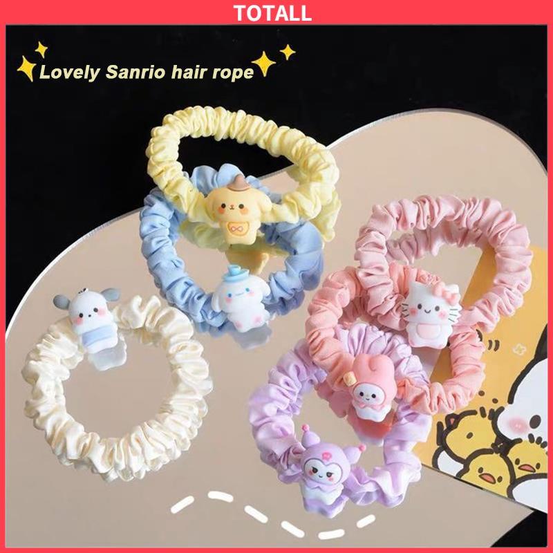 COD Cincin Usus Kecil Kartun Anjing Cinnamoroll  Cincin Rambut  Gaya Manis Manis Lucu Tali Rambut-Totall