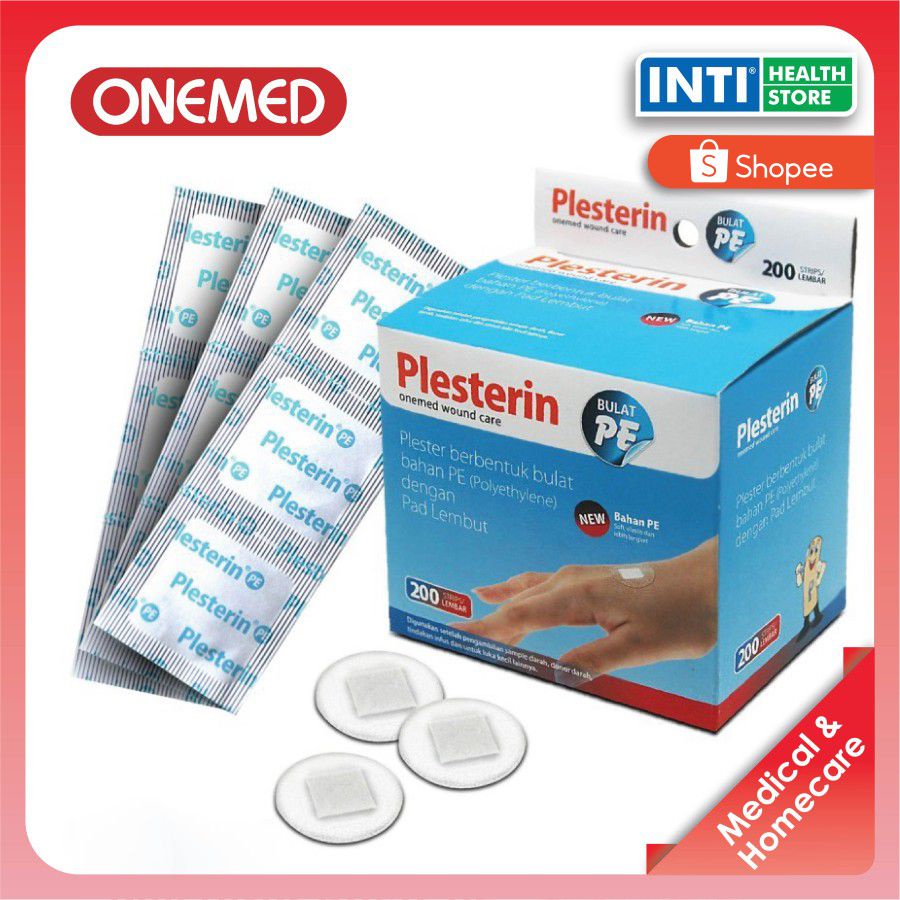 Onemed | Plesterin Bulat PE Transparan Anti Air Isi 200's | Plester