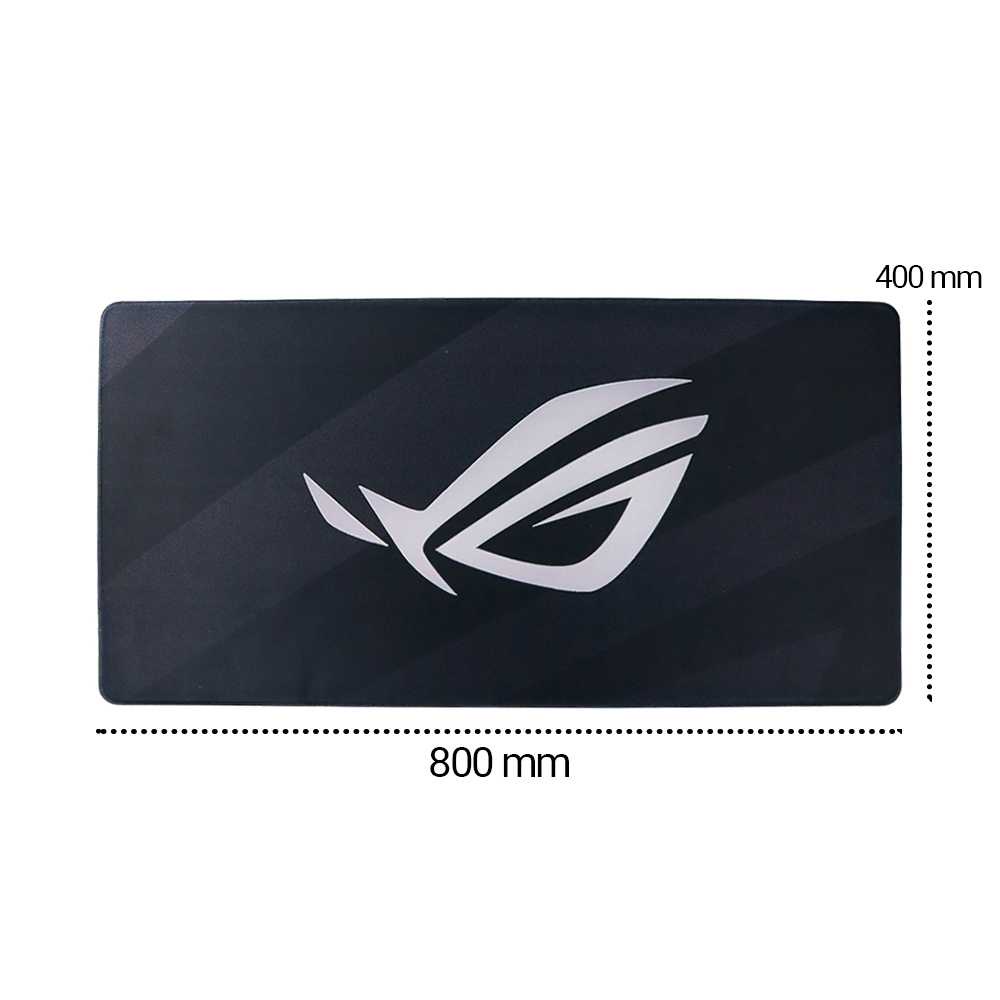 Mouse Pad Gaming XL Desk Mat | Alas Mouse Ukuran Besar Motif Logo ROG 40 x 80 cm Anti Slip