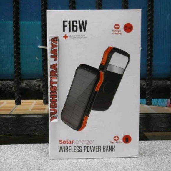Powerbank Ganesha Solar 10000mAh Waterproof Wireless Charge Original