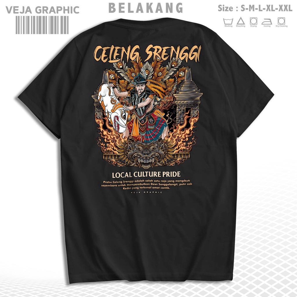 VEJAGRAPHIC T-Shirt Prabu Celeng Srenggi | Kaos Indonesia Culture Pria dan Wanita - A2758