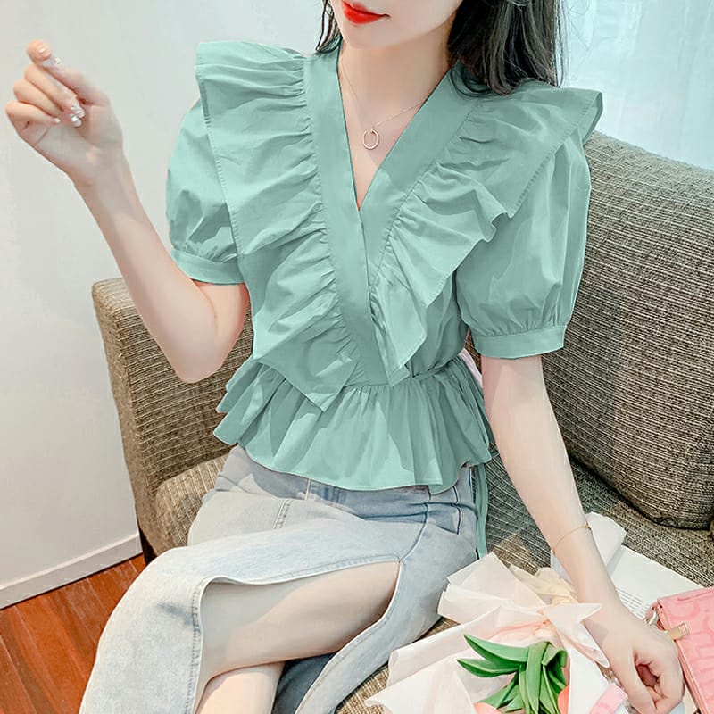 [MCFK] Blouse Krita Top / Blouse Wanita Terbaru / Atasan Wanita Dewasa / Blouse Model Terbaru / Baju OOTD Trend 2023 Kekinian