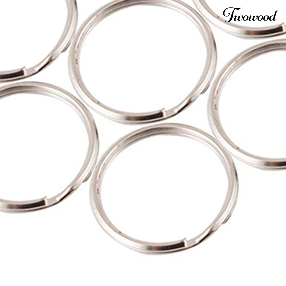 Twowood 25Pcs Ring Gantungan Kunci Diameter 25mm Bahan Metal