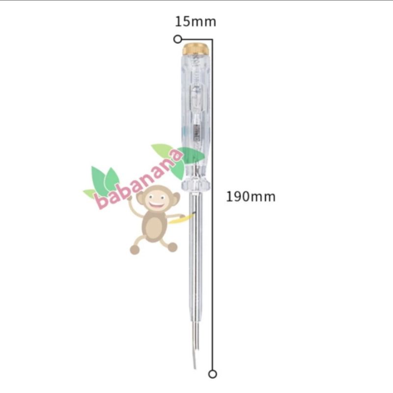 Deli tespen DL8002 test pen listrik 100-500 VAC obeng minus alat tes