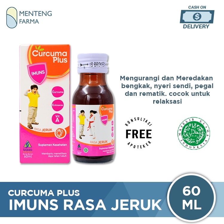 Curcuma Plus Imuns Rasa Jeruk 60 mL - Asupan Penambah Daya Tahan Tubuh Anak