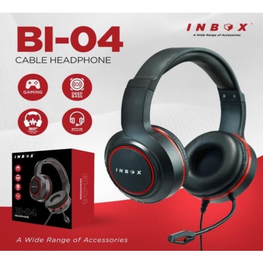 INBOX Headphone BI 1 / 2 / 3 / 4 / 5 / 6 / 7 Headphone Gaming Cable Headphone Bass