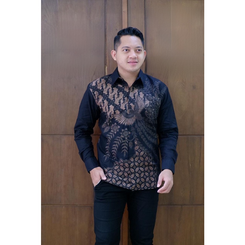 PURBOTEJO Kemeja Batik Pria Full Furing Bahan Katun Sragenan