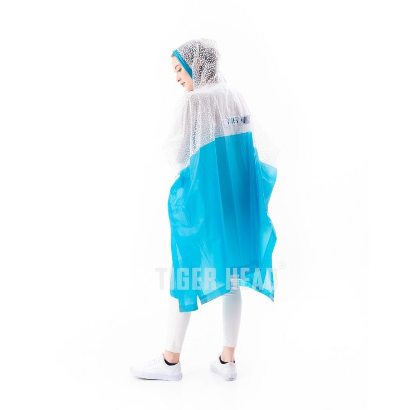 TIGER HEAD - Jas Hujan Poncho Lengan Tangan Motif Polkadot Gemini Tiger Head / Mantel Jas Hujan Ponco Lengan Tangan Polkadot / Jas Hujan Wanita Perempuan