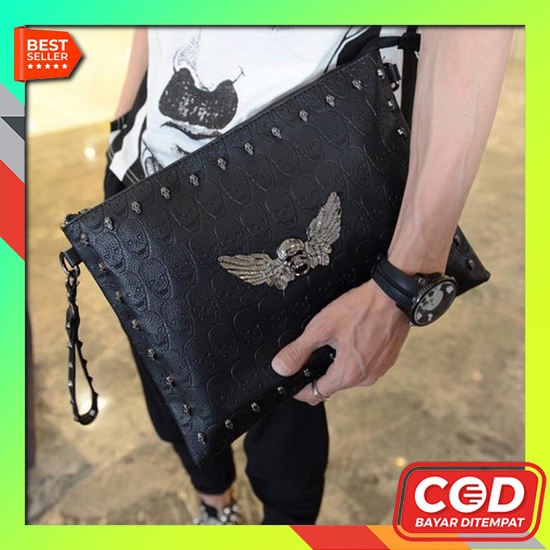 Handbag Fendi Pria Wanita - Clutch Handbag Kulit Asli Fendi - Handbag Kulit Asli Pria Pochete Bag Pr