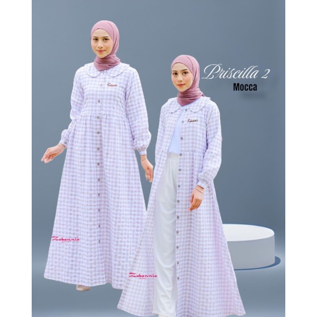 GAMIS PRISCILLA 2 ORIGINAL ZABANNIA SET PASHMINA