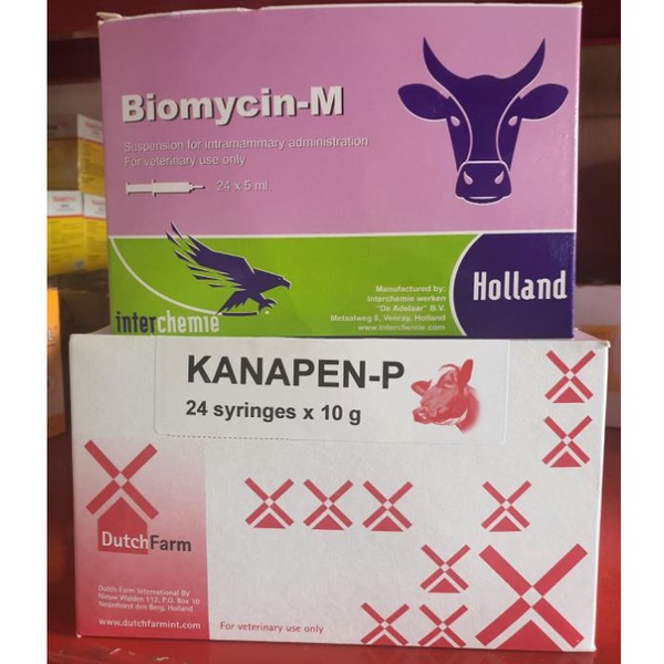 BIOMYCIN M 5 ml 1 BOX 24 pcs - obat mastitis sapi kamibing masa laktasi