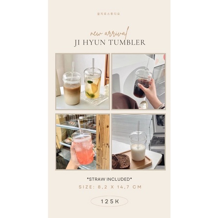 Ju Hyun Tumbler | tumbler kaca tumbler bening tumbler estetik tumbler korea tumbler tahan panas ding